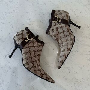 Gucci monogram ankle boots Y2K